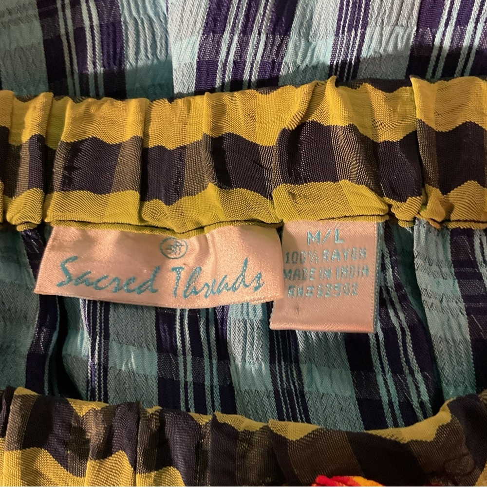 Sacred Threads Patchwork Boho Look Maxi Skirt - image 3